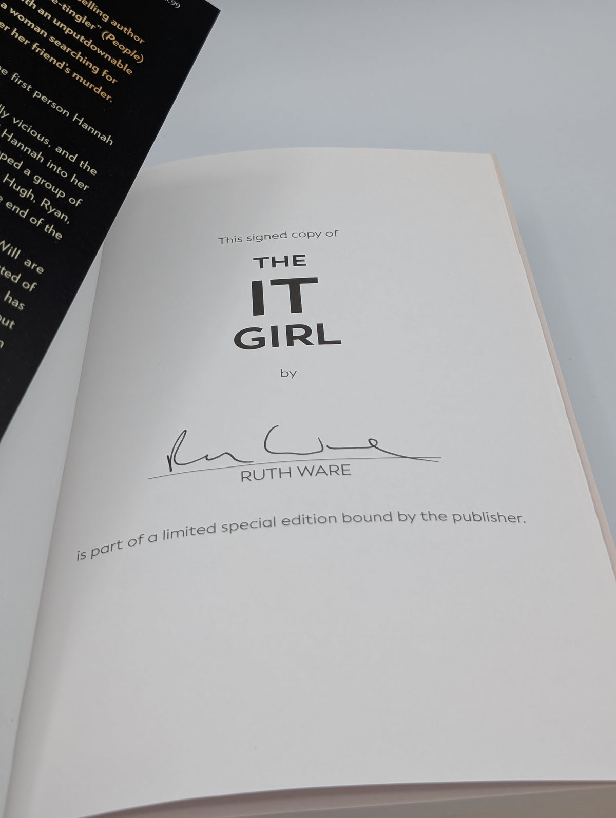 The It Girl by Ruth Ware – Signed Paperback Edition (Fine Condition)