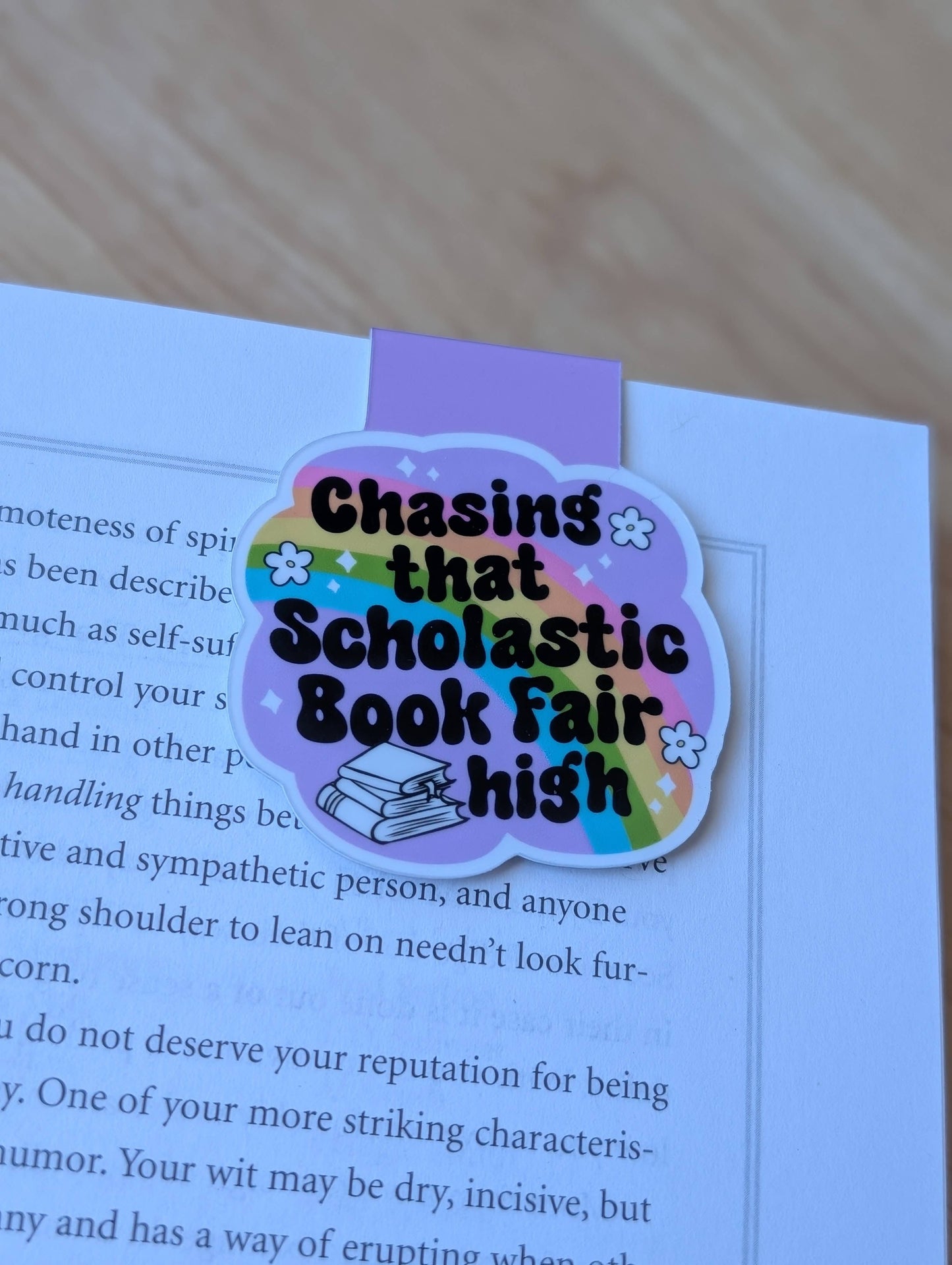 Chasing That Scholastic Book Fair High Magnetic Bookmark
