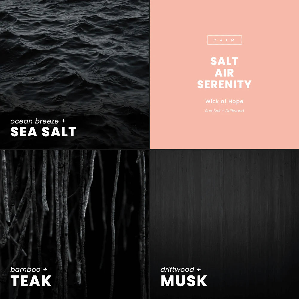 Salt Air Serenity Wax Melt | Sea Salt + Driftwood