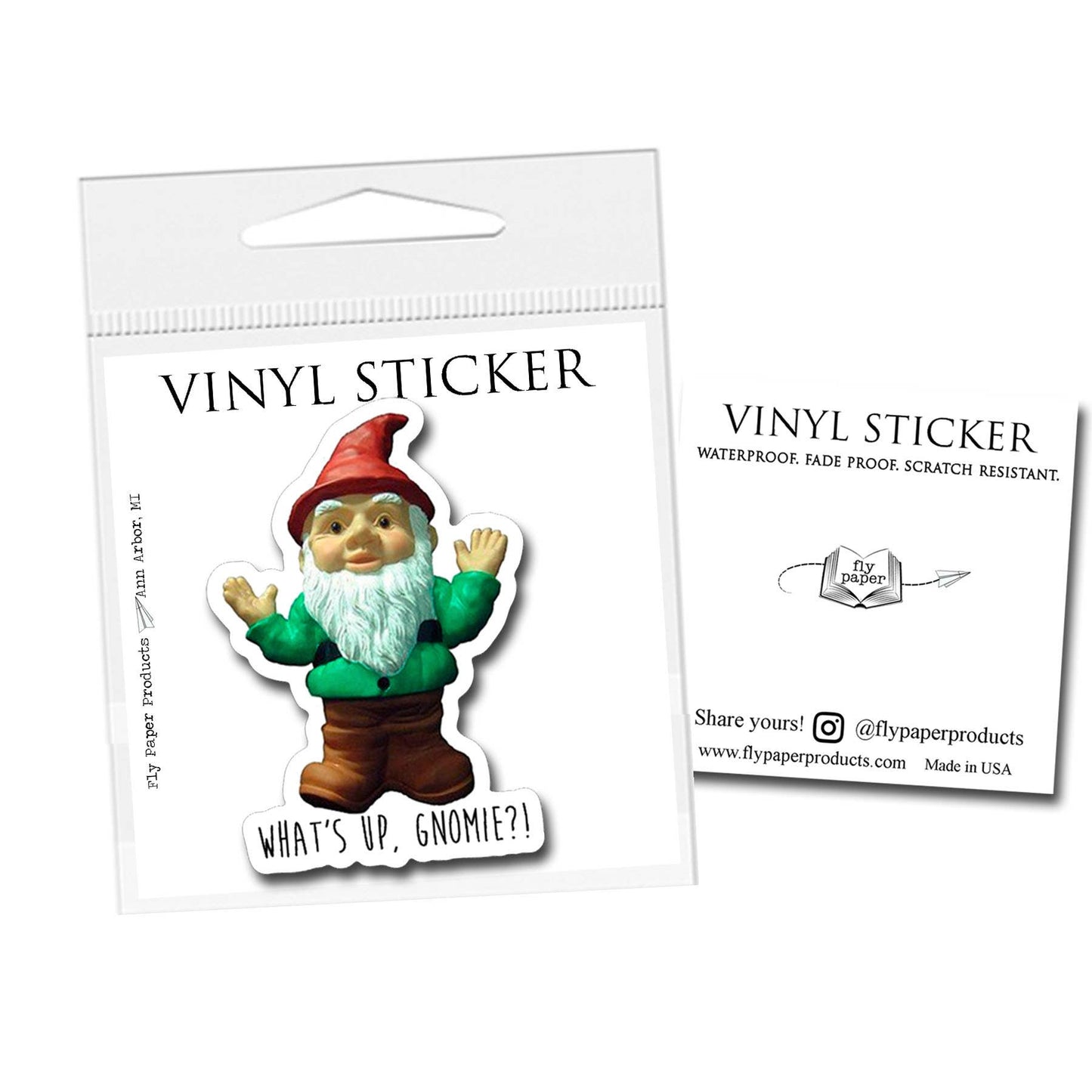 Whats up, Gnomie Vinyl Sticker