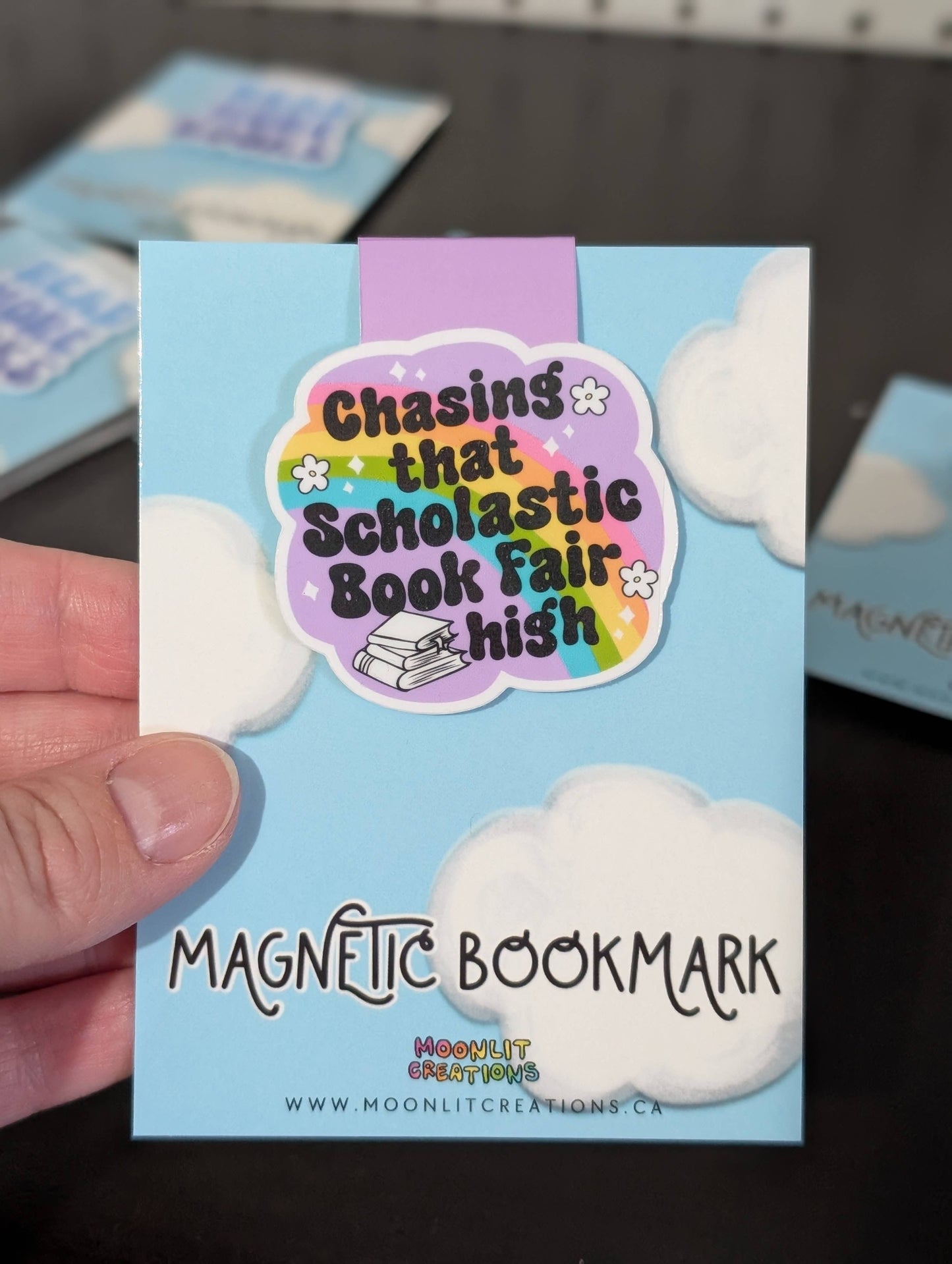 Chasing That Scholastic Book Fair High Magnetic Bookmark
