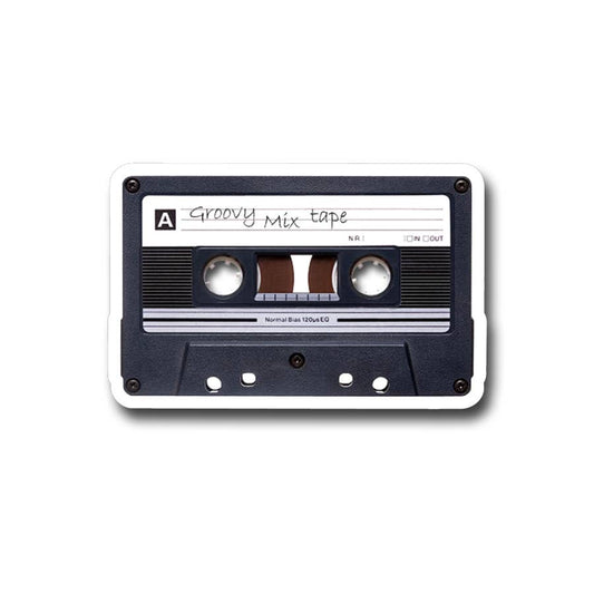 Groovy Mix Tape Cassette Throwback Vinyl Sticker