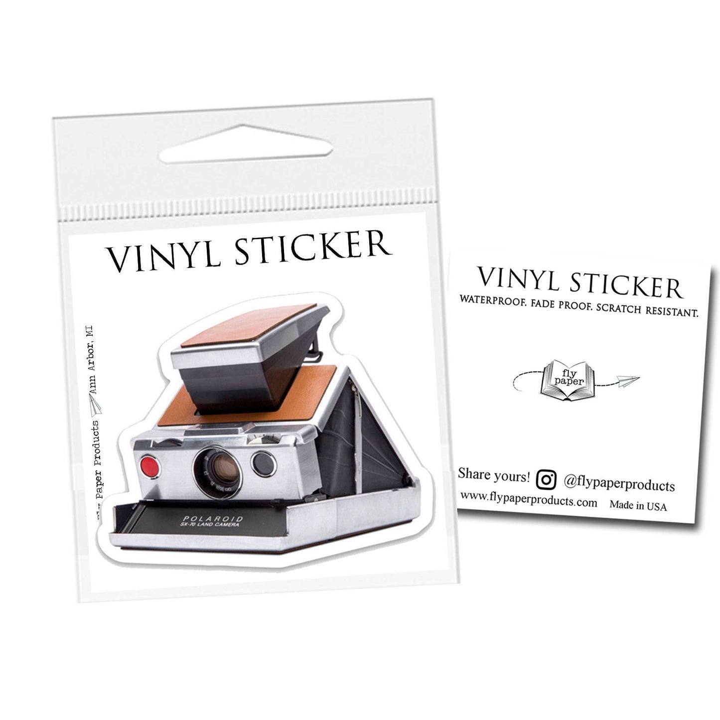 Autocollant en vinyle pour appareil photo Polaroid vintage