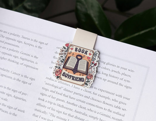 Book Boyfriend Magnetic Bookmark, Romance Reader Gift