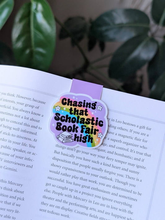 Chasing That Scholastic Book Fair High Magnetic Bookmark