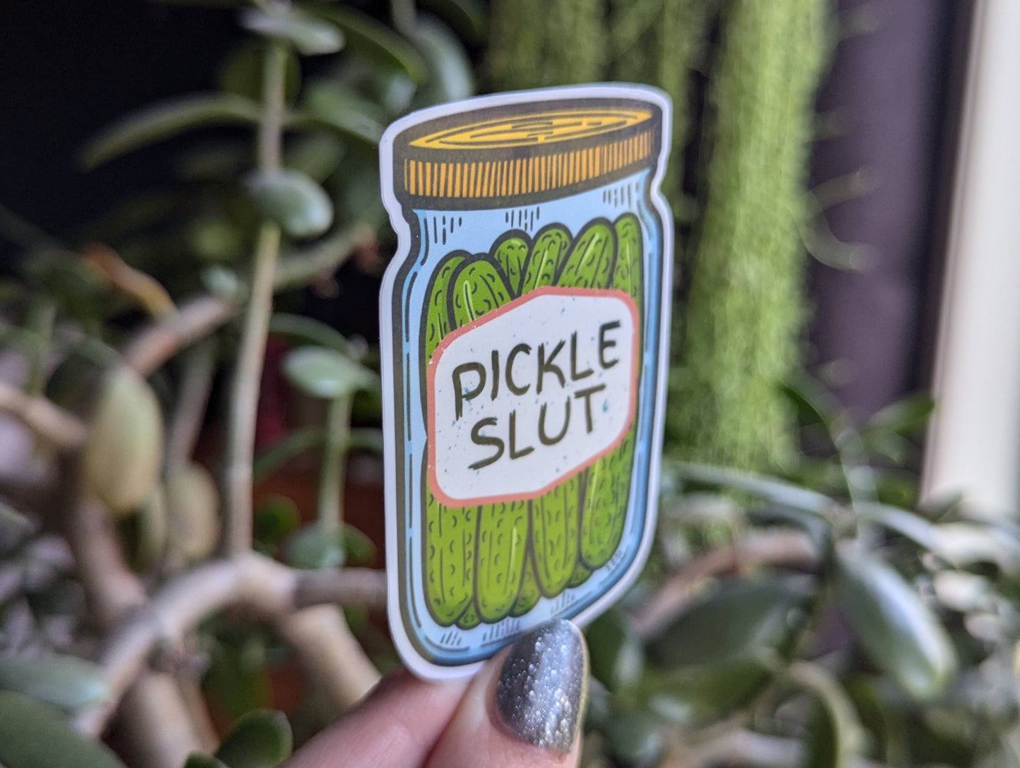 Autocollant vinyle Pickle slut