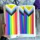 Pride bookmark, Progressive Pride flag, LBGTQIA bookmark