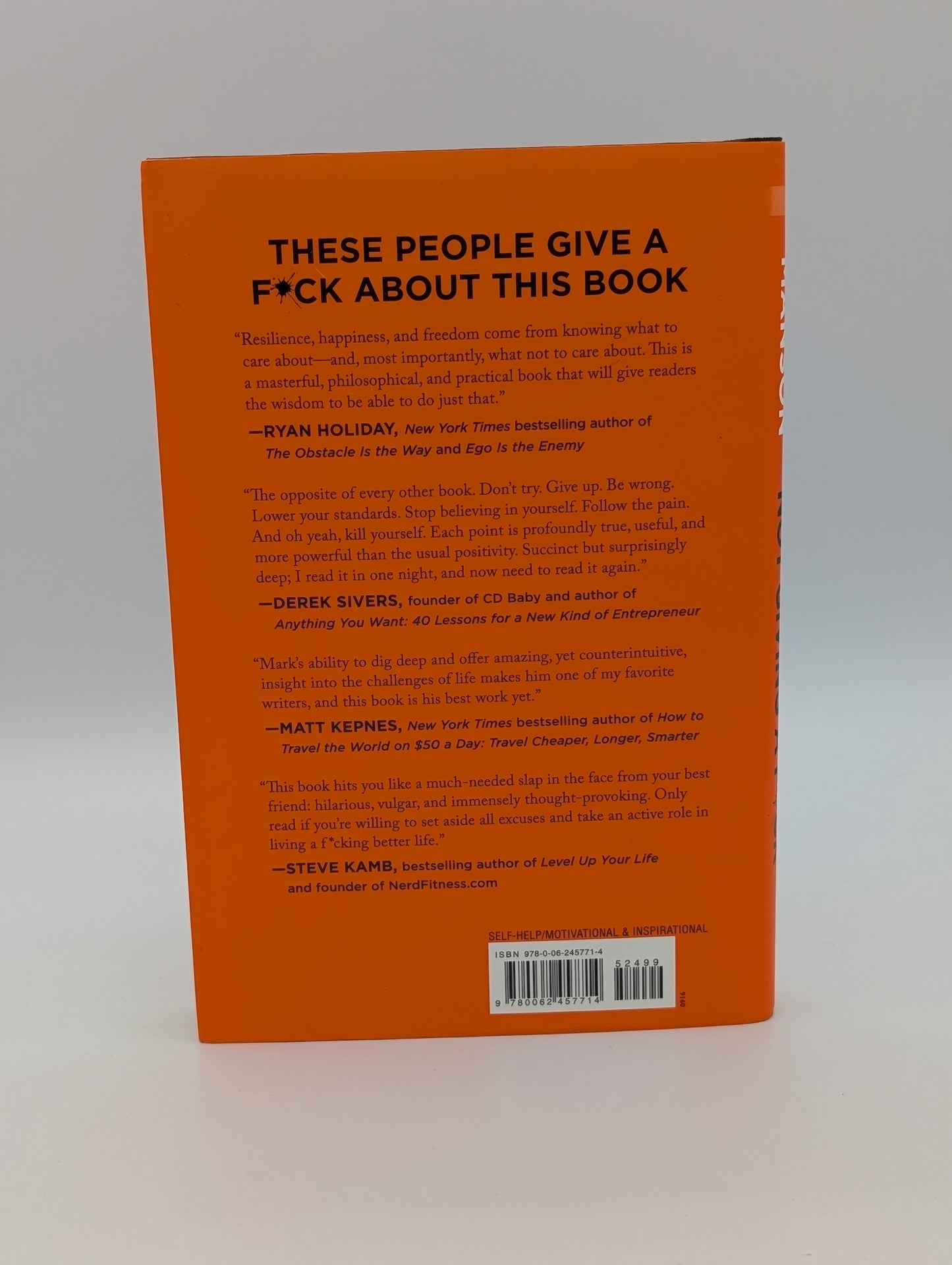 The Subtle Art of Not Giving a F*ck: A Counterintuitive Approach to Living a Good Life