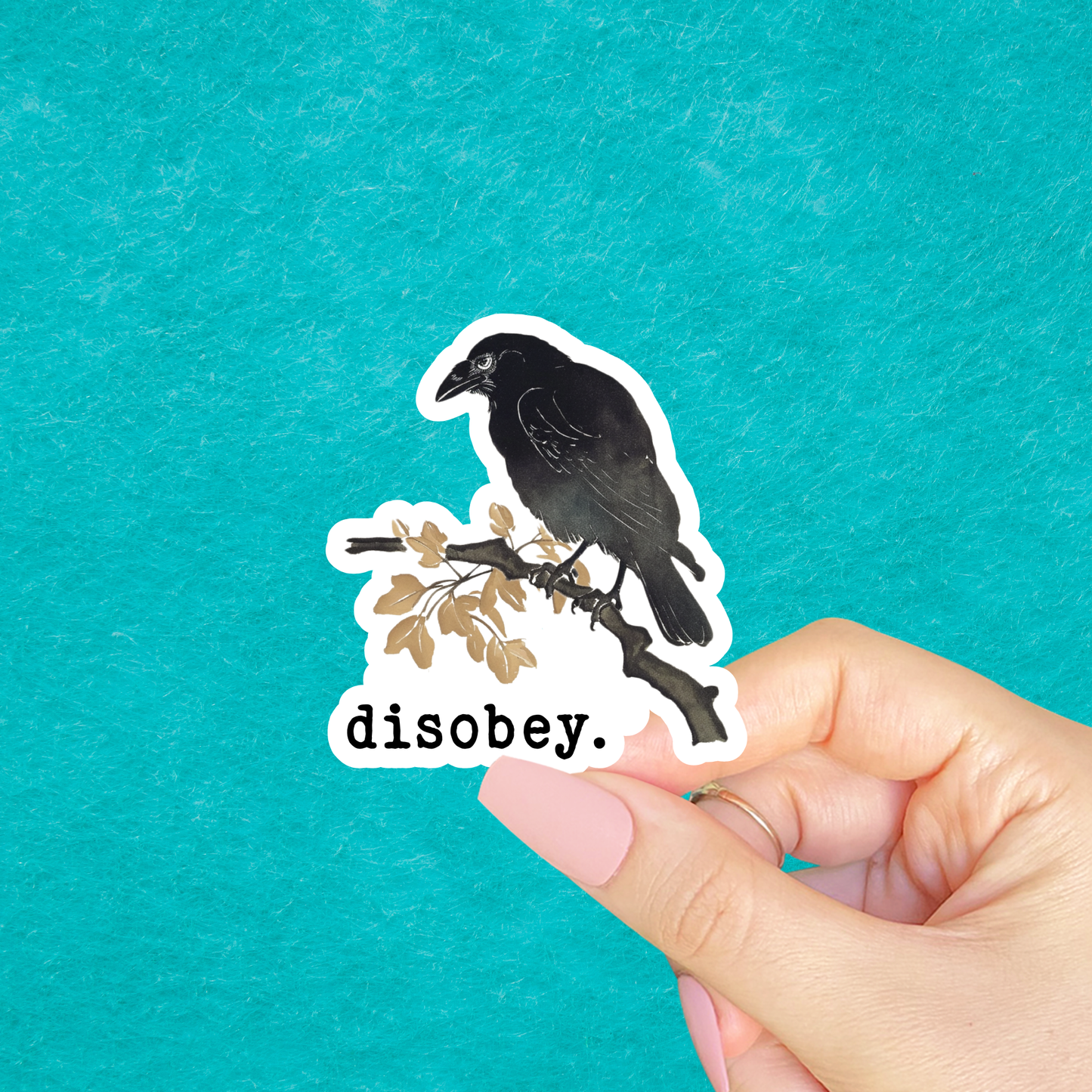 Disobey sticker, Social justice sticker, Laptop sticker