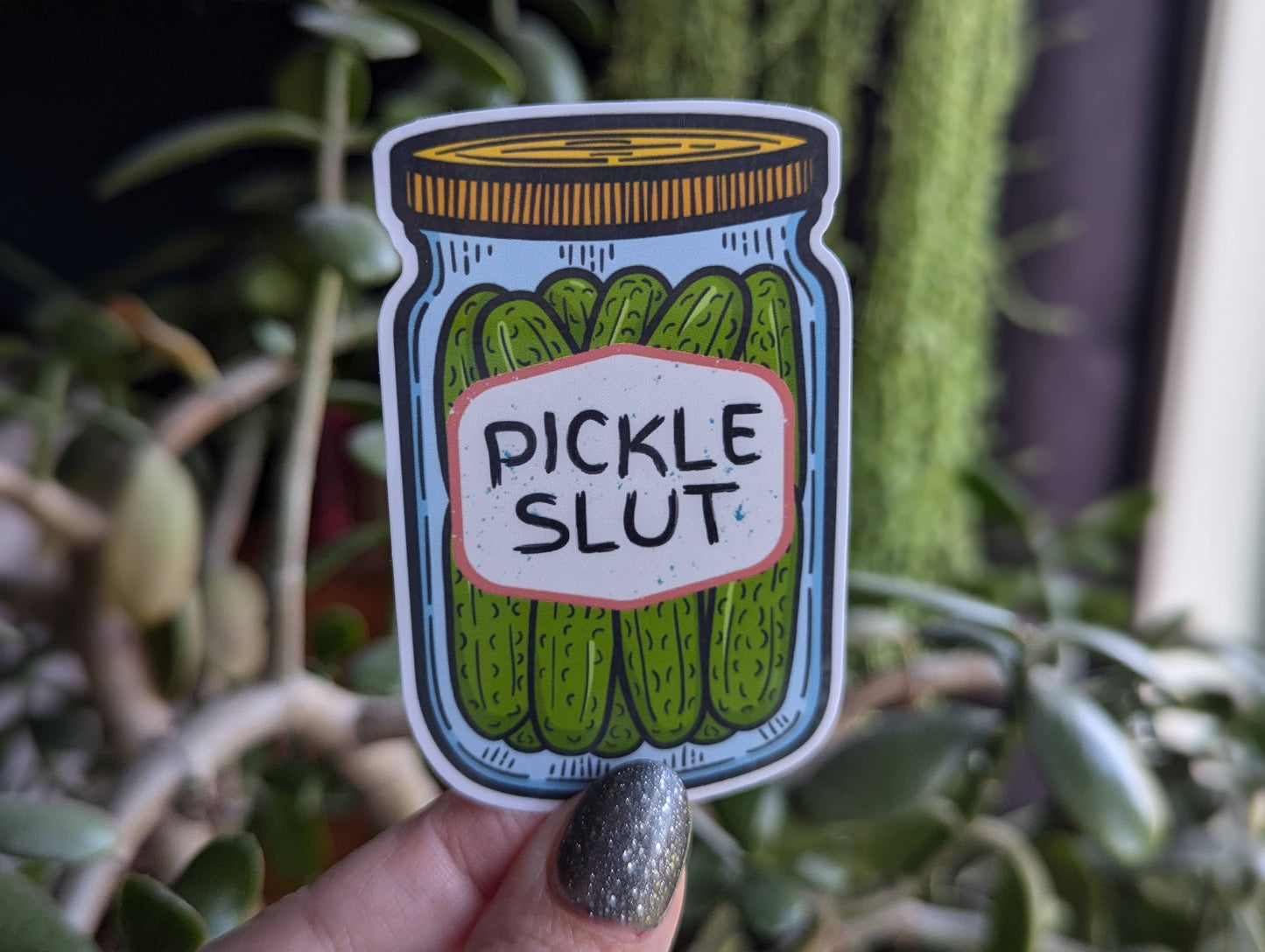 Autocollant vinyle Pickle slut