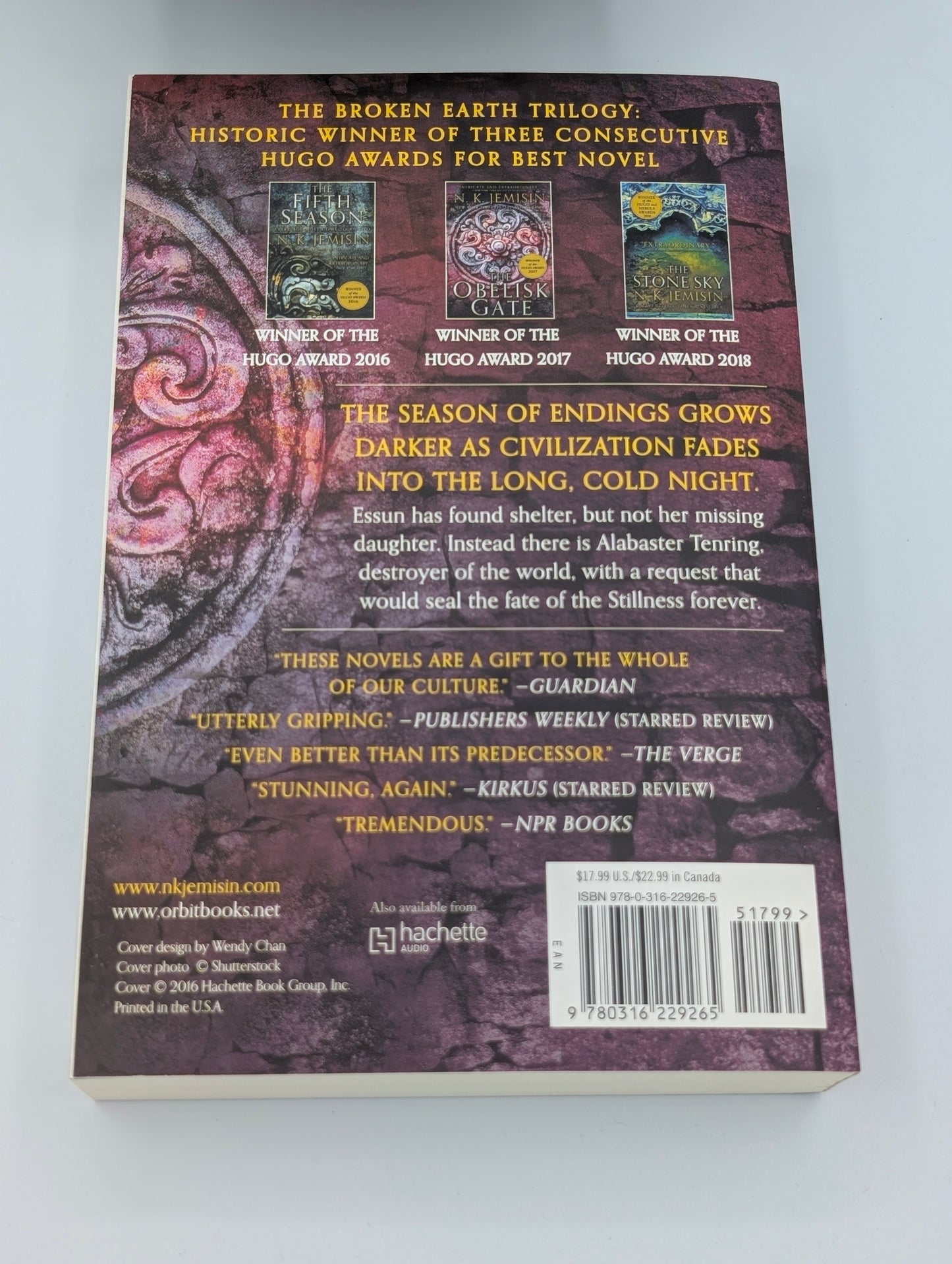The Broken Earth Trilogy: The Fifth Season, The Obelisk Gate, The Stone Sky