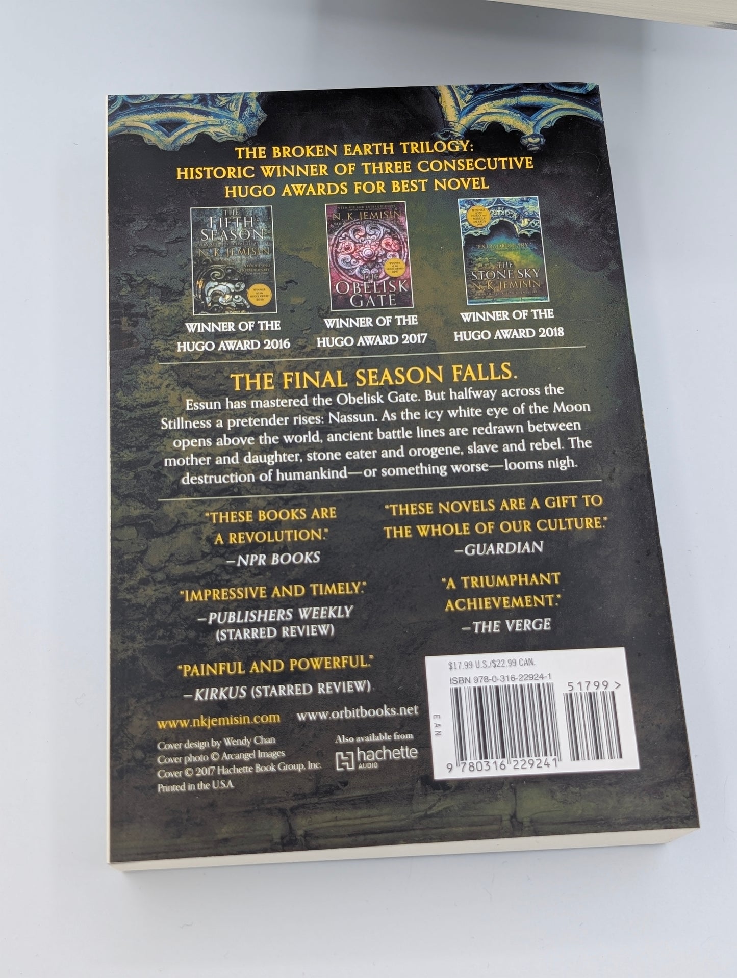 The Broken Earth Trilogy: The Fifth Season, The Obelisk Gate, The Stone Sky