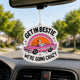 Get In Bestie We’re Going Crazy Car Air Freshener - Funny Goose Car Freshener - Raspberry Scent