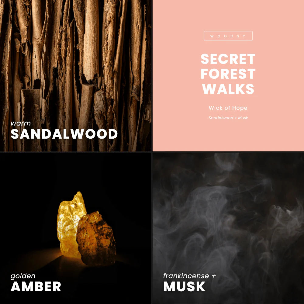 Secret Forest Walks Wax Melt | Sandalwood + Musk
